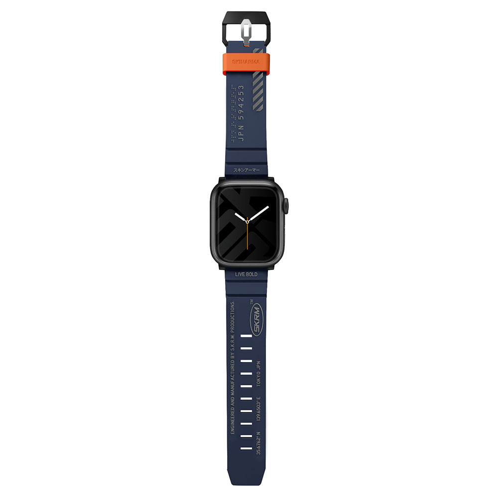 Watch Ultra 49mm SkinArma Shokku Silikon Kordon Mavi