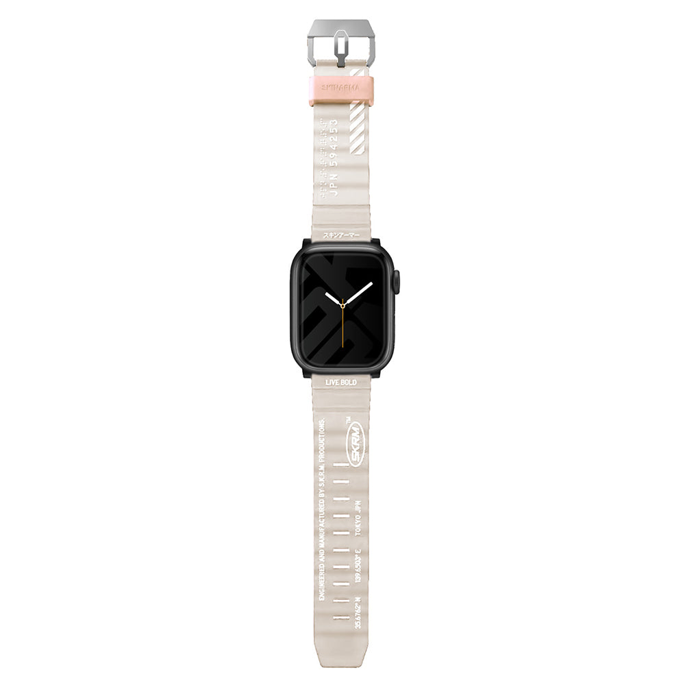 Watch Ultra 49mm SkinArma Shokku Silikon Kordon Krem