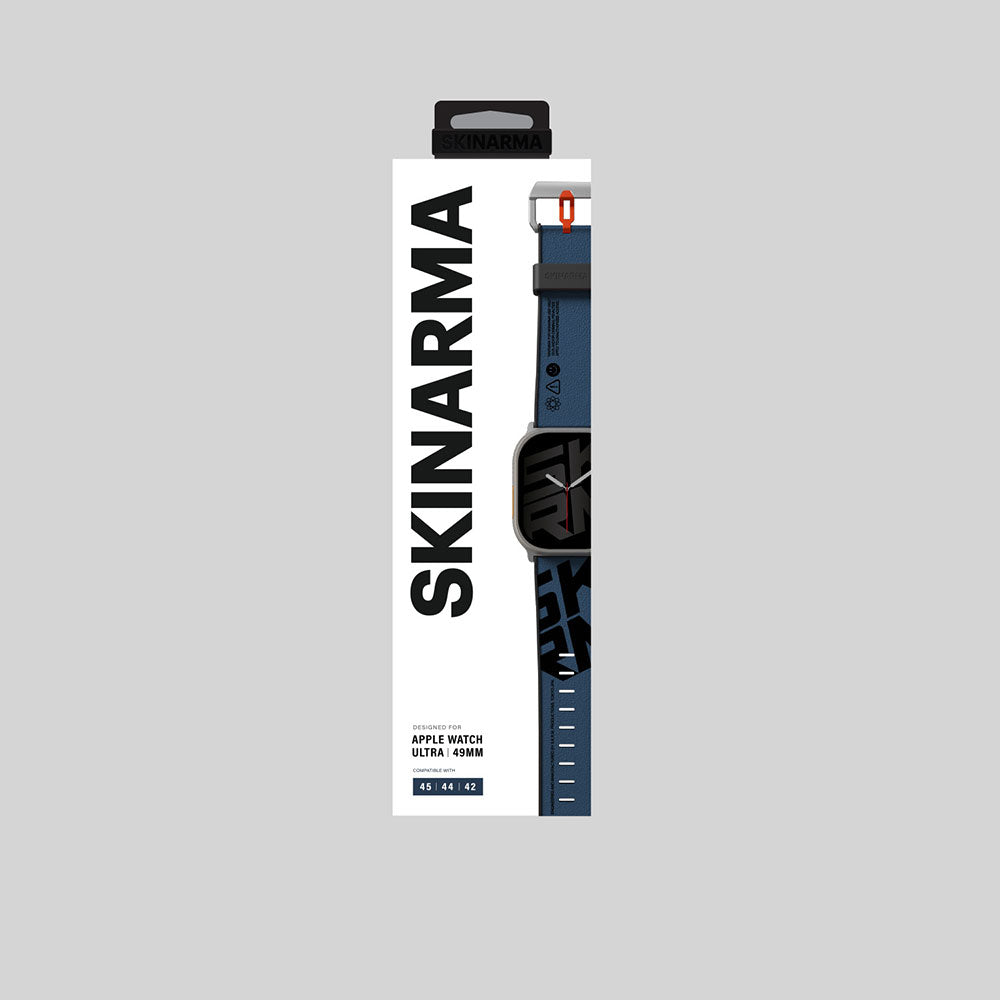 Watch Ultra 49mm SkinArma Spunk Serisi PU Deri Kordon Turuncu