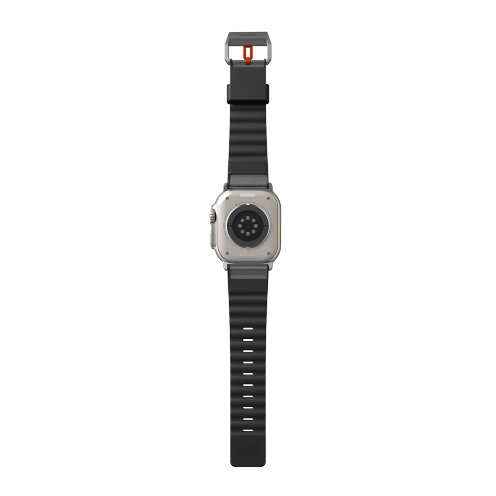 Watch Ultra 49mm SkinArma Spunk Serisi PU Deri Kordon Turuncu