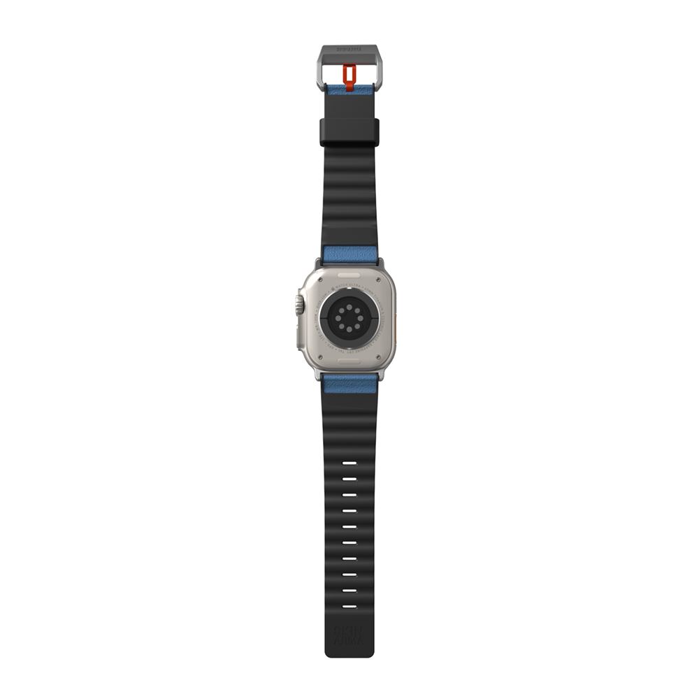 Watch Ultra 49mm SkinArma Spunk Serisi PU Deri Kordon Turuncu
