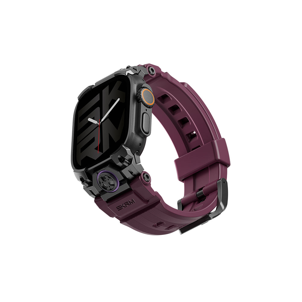 Apple Watch Ultra 49mm SkinArma Talon Serisi Suya Dayanıklı Silikon Kordon Bordo