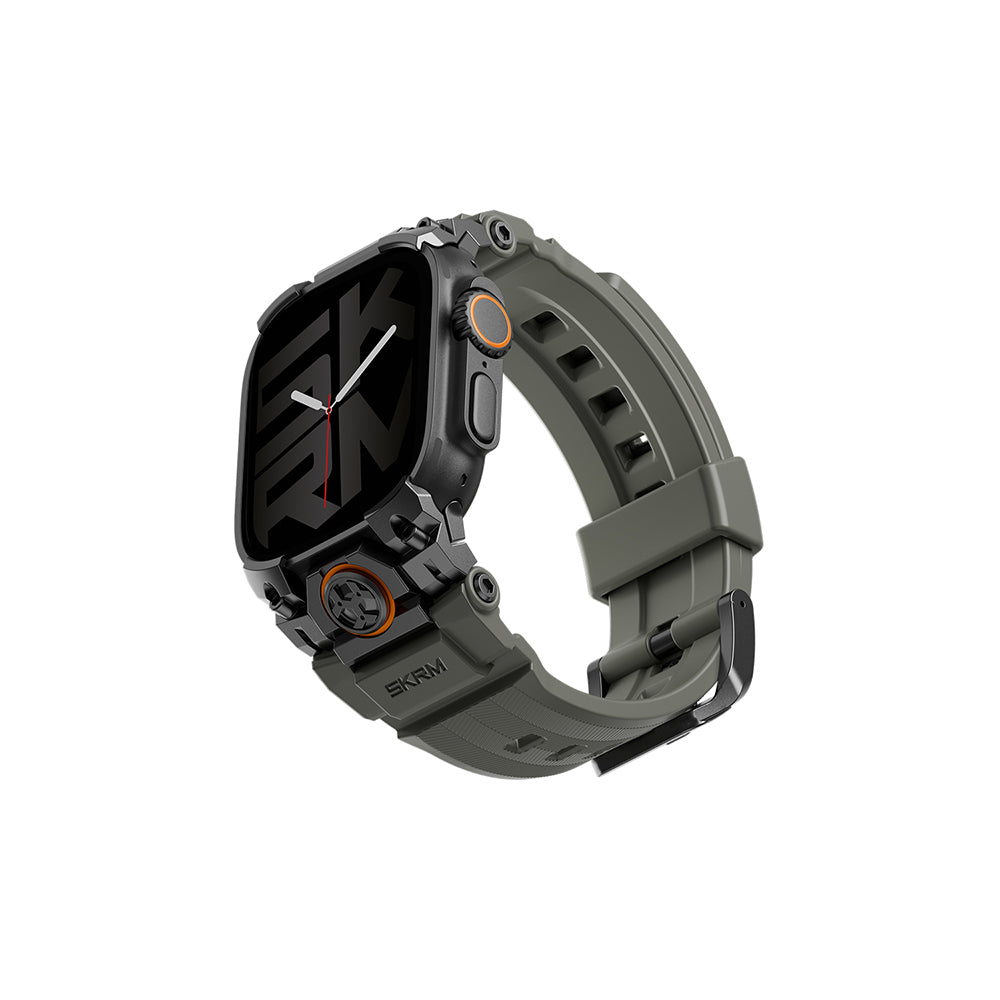 Apple Watch Ultra 49mm SkinArma Talon Serisi Suya Dayanıklı Silikon Kordon Yeşil
