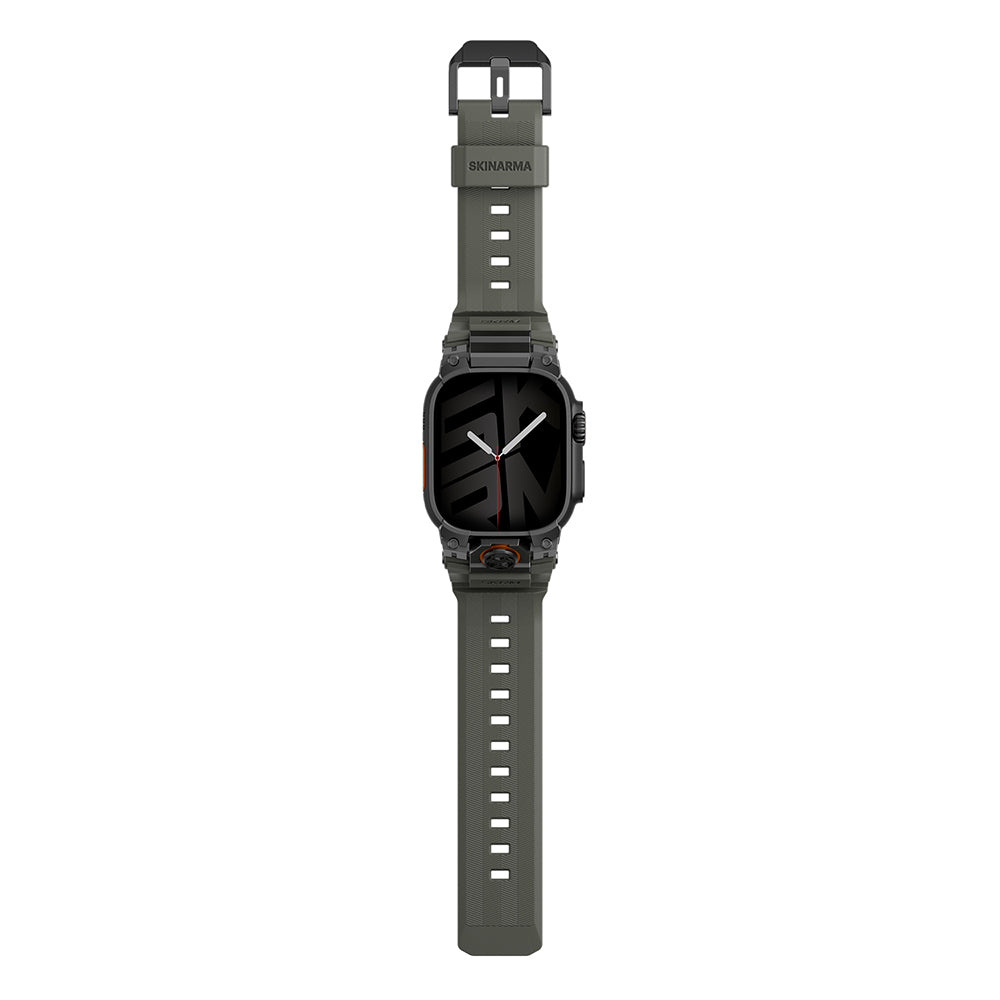 Apple Watch Ultra 49mm SkinArma Talon Serisi Suya Dayanıklı Silikon Kordon Yeşil