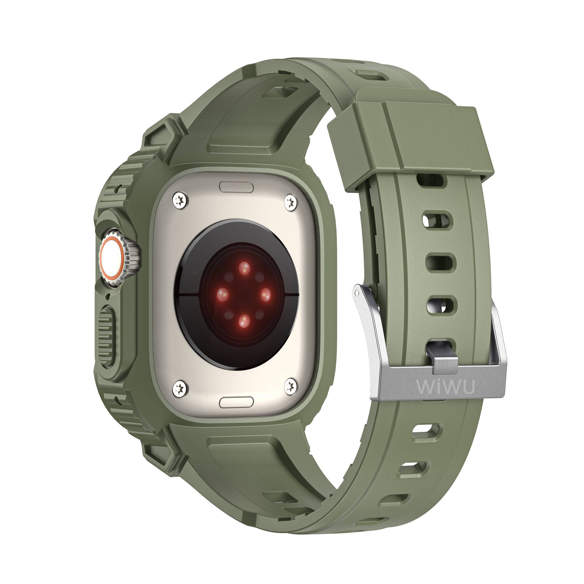 Watch Ultra 49mm Wiwu Wi-WB014 Armor Serisi 2in1 Sert PC Kasa Koruyuculu Silikon Kordon Siyah