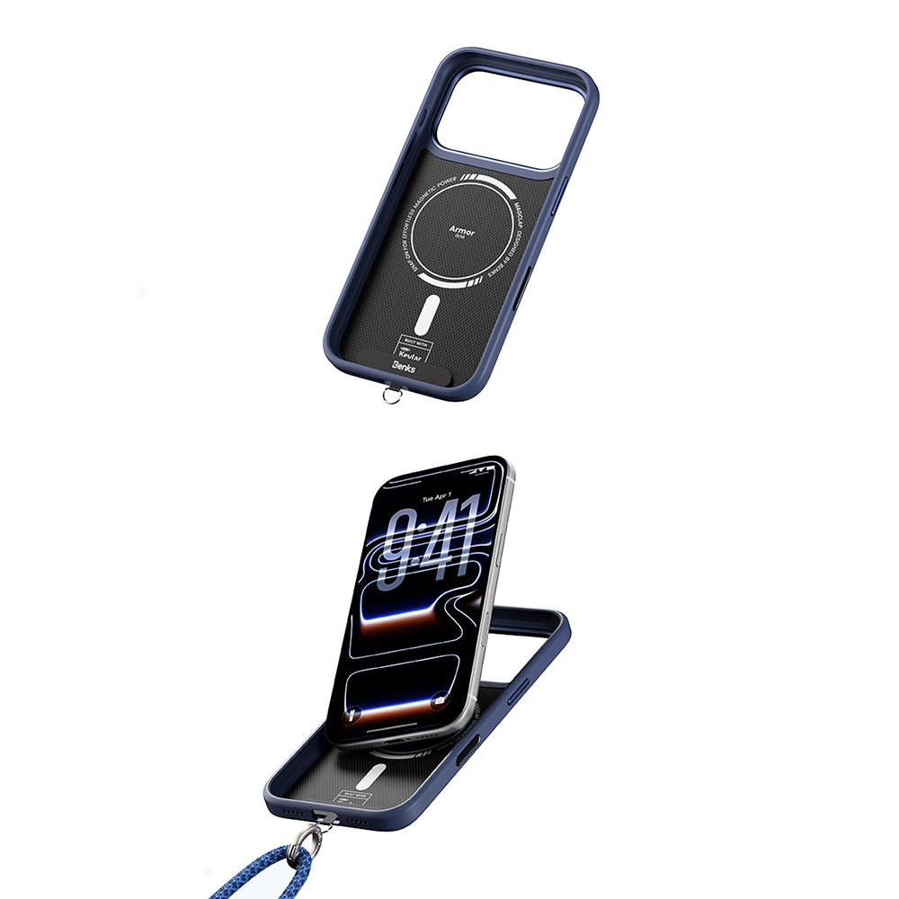 Benks ArmorGrid Serisi Ayarlanabilir Telefon Bilek Askı İpi Mor