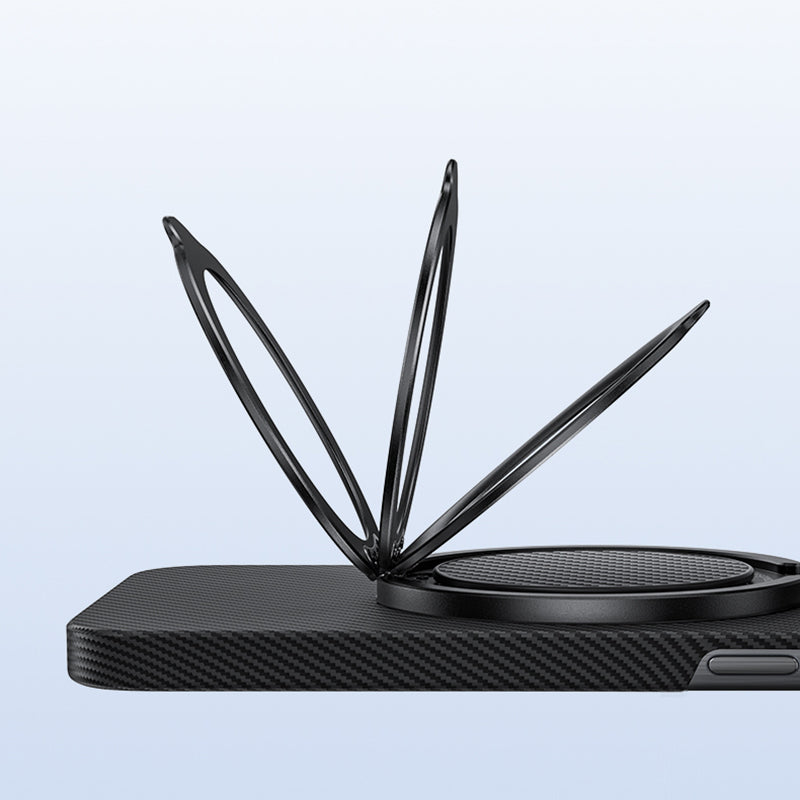 Benks L56 Magnetik 360 Derece Dönebilen ArmorPop Kevlar Tasarımlı Parmak Ring Stand Siyah-Gri