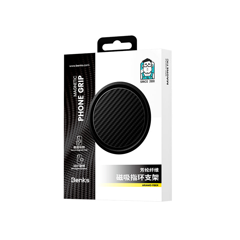 Benks L56 Magnetik 360 Derece Dönebilen ArmorPop Kevlar Tasarımlı Parmak Ring Stand Turuncu