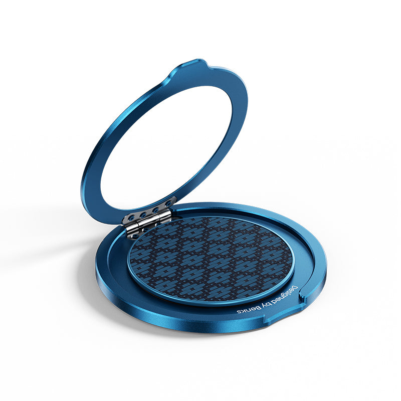 Benks L56 Magnetik 360 Derece Dönebilen ArmorPop Kevlar Tasarımlı Parmak Ring Stand Mavi