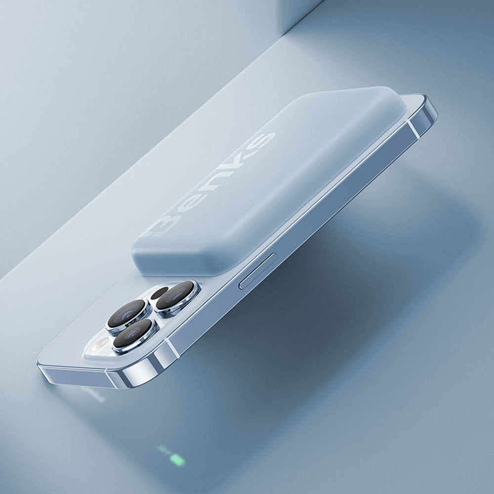 Benks MP10 Magsafe Magnetik İnce Tasarımlı Powerbank 6000mAh Mavi