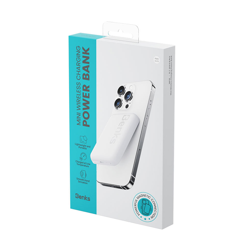 Benks MP10 Magsafe Magnetik İnce Tasarımlı Powerbank 6000mAh Mavi