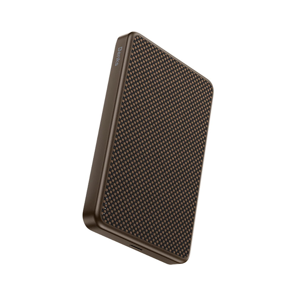 Benks MP17 ArmorGo M-safe Şarj Özellikli ArmorTint Aramid Fiber Qi2 Teknolojili Powerbank 15W 10000mAh Gold