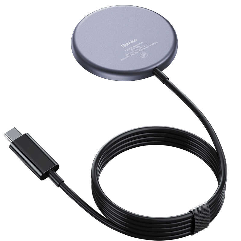 Benks W06 Magsafe Wireless Şarj Aleti Siyah