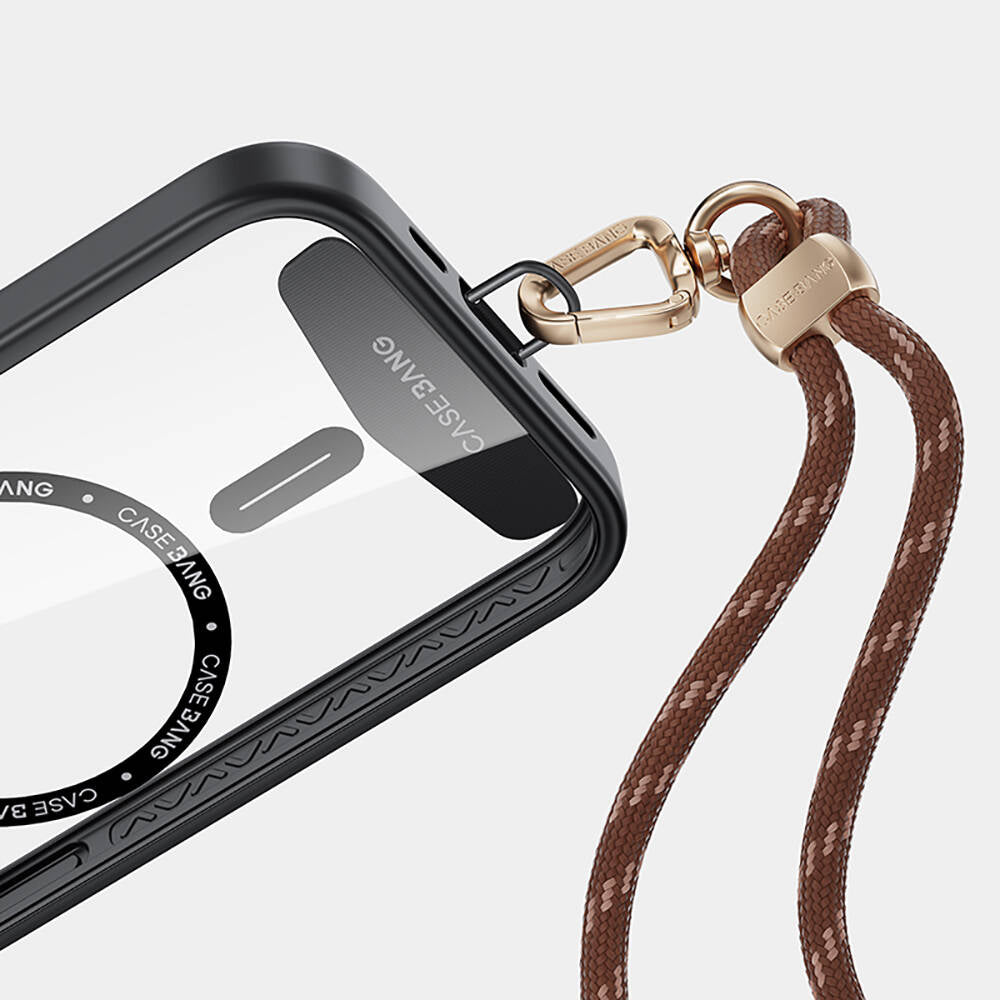 Casebang Ayarlanabilir Çapraz Vücut Telefon Askı İpi Kahverengi