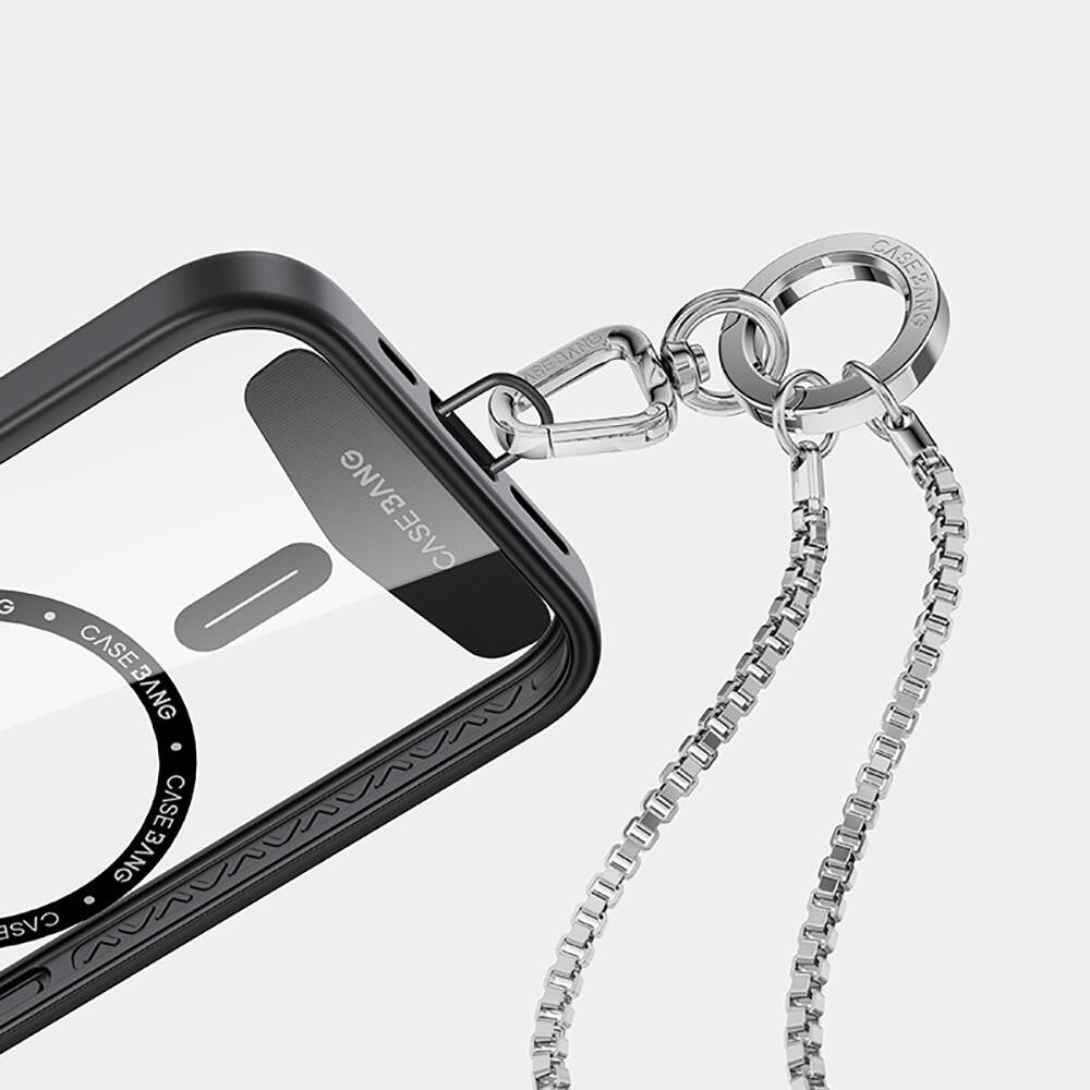 Casebang Ayarlanabilir Çapraz Vücut Telefon Askı Zinciri Gümüş