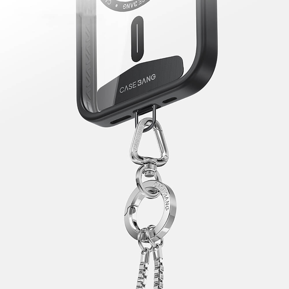 Casebang Ayarlanabilir Çapraz Vücut Telefon Askı Zinciri Gümüş