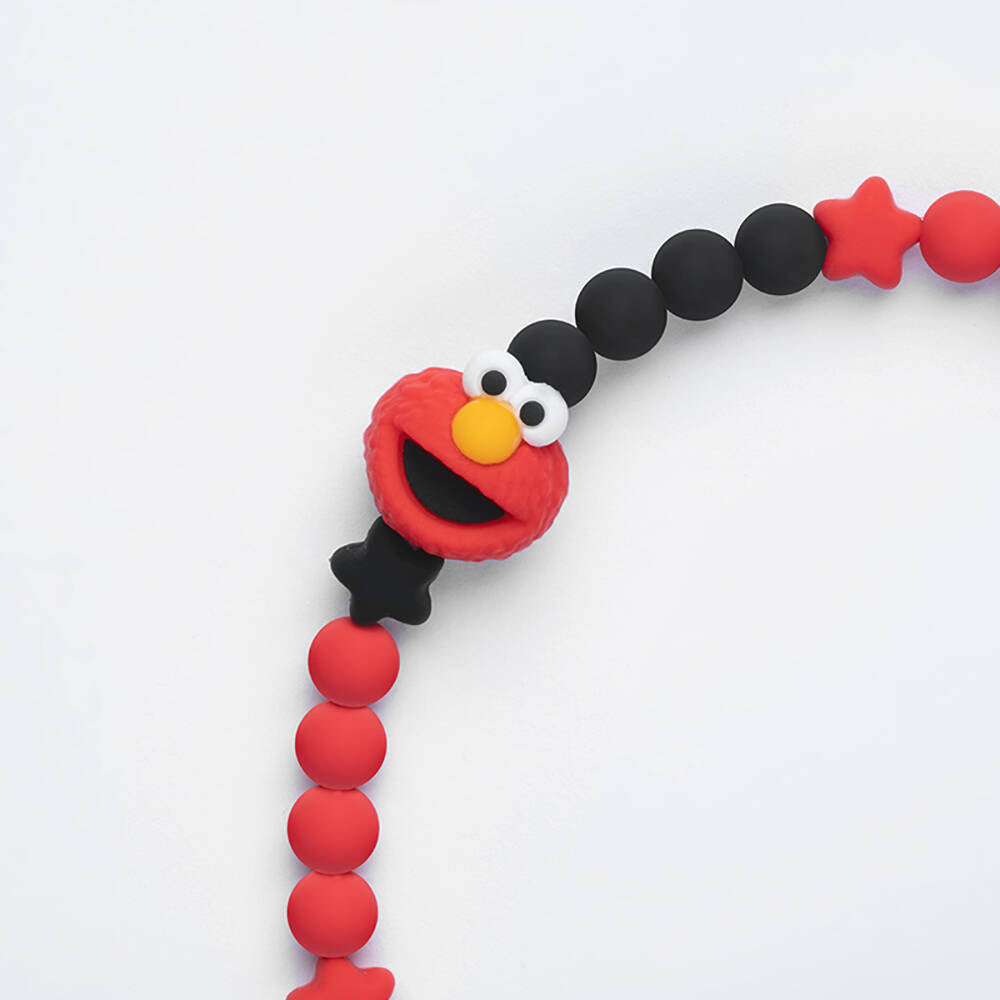 Casebang Cookie ve Elmo Sesame Street Telefon Bilek Askı İpi Mavi-Sarı