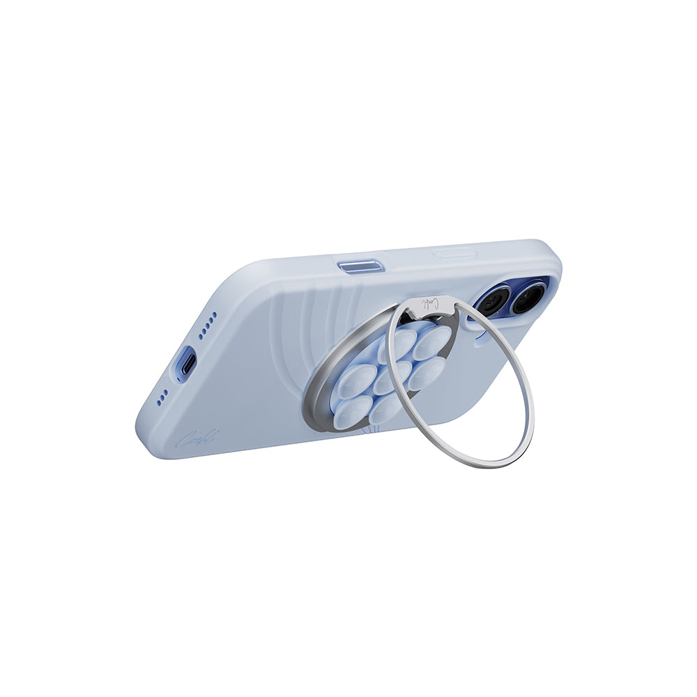 Coehl Luna Serisi 360 Derece Dönebilen Magnetik Ring Stand Telefon Tutucu Mavi