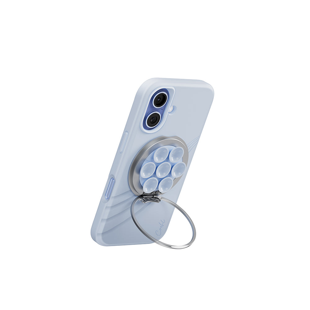 Coehl Luna Serisi 360 Derece Dönebilen Magnetik Ring Stand Telefon Tutucu Mavi