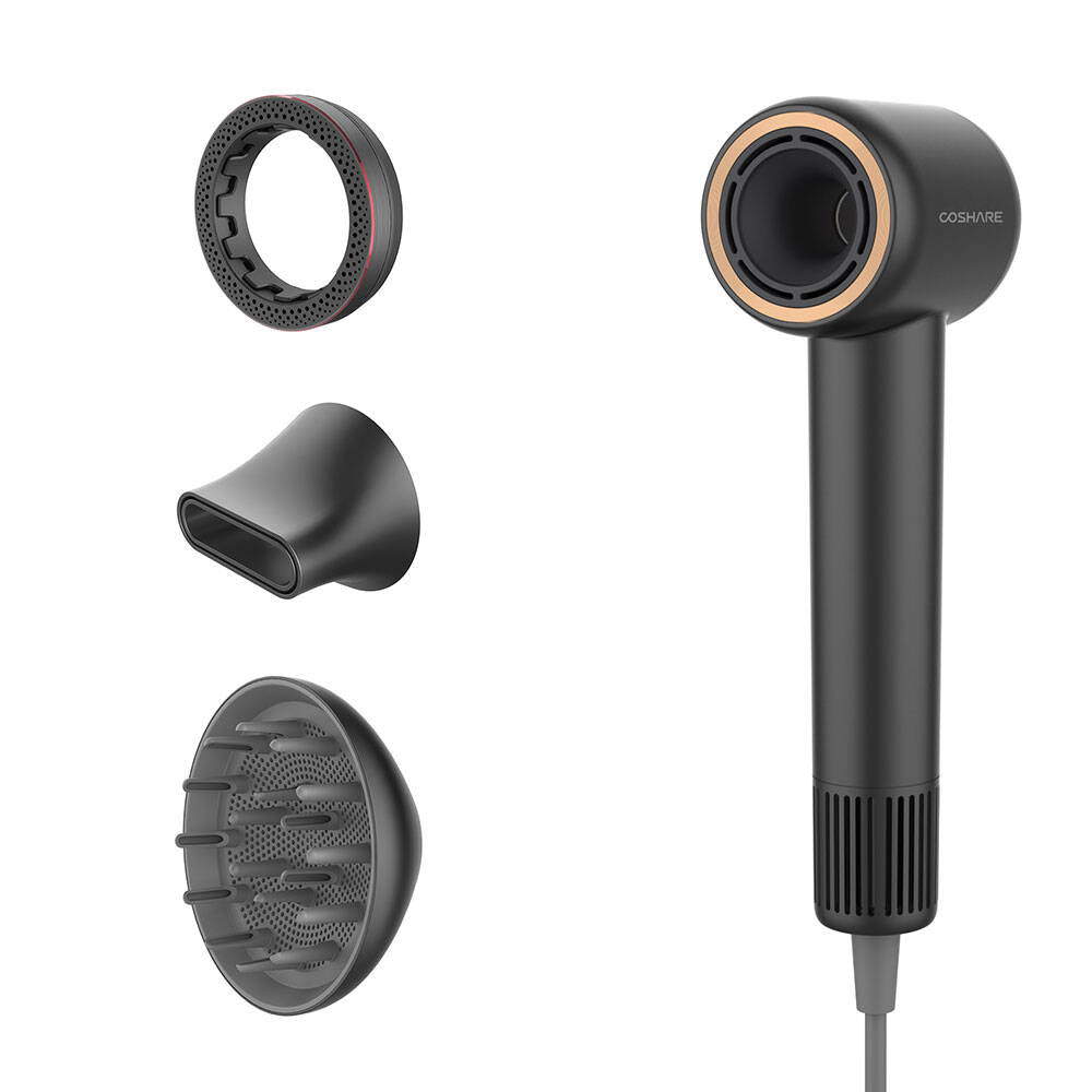 Coshare HD10E SuperFlow1 İyon Teknolojili Isı Dereceli Led Işıklı Saç Kurutma Fön Makinesi Beyaz