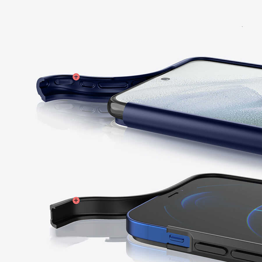 Galaxy S21 Kılıf Wiwu Sand Stone Kılıf Mavi