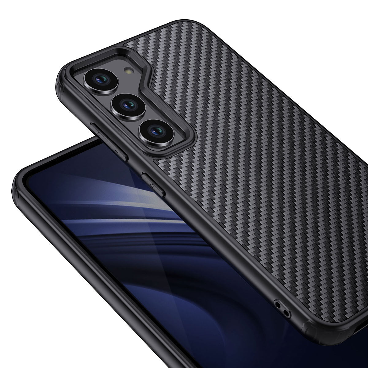 Galaxy S23 Plus Kılıf Aramid Karbon Fiber Magsafe Özellikli Wlons Radison Kılıf Siyah