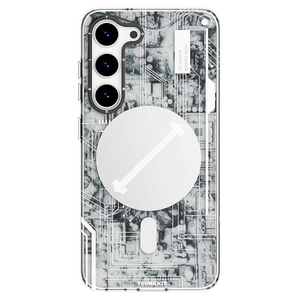 Galaxy S23 Plus Kılıf Magsafe Şarj Özellikli YoungKit Technology Serisi Kılıf Beyaz