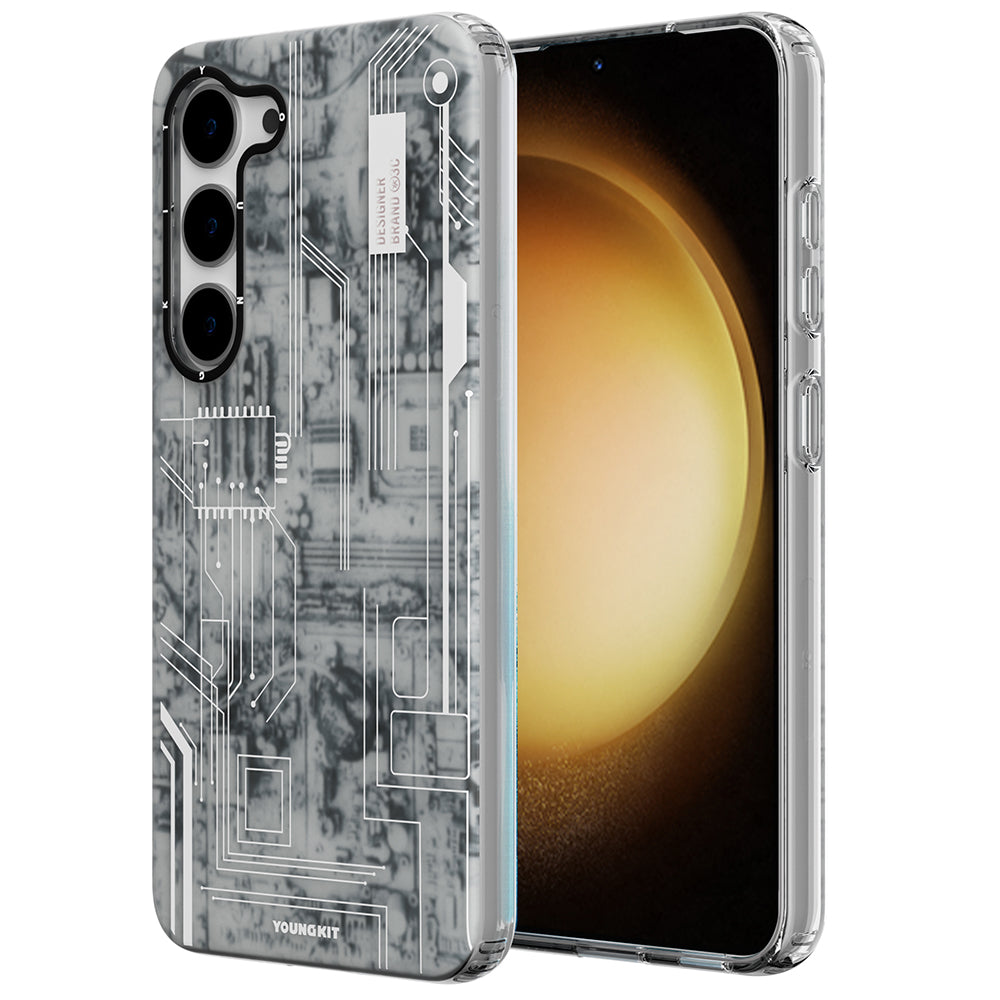 Galaxy S23 Plus Kılıf YoungKit Technology Serisi Kılıf Beyaz