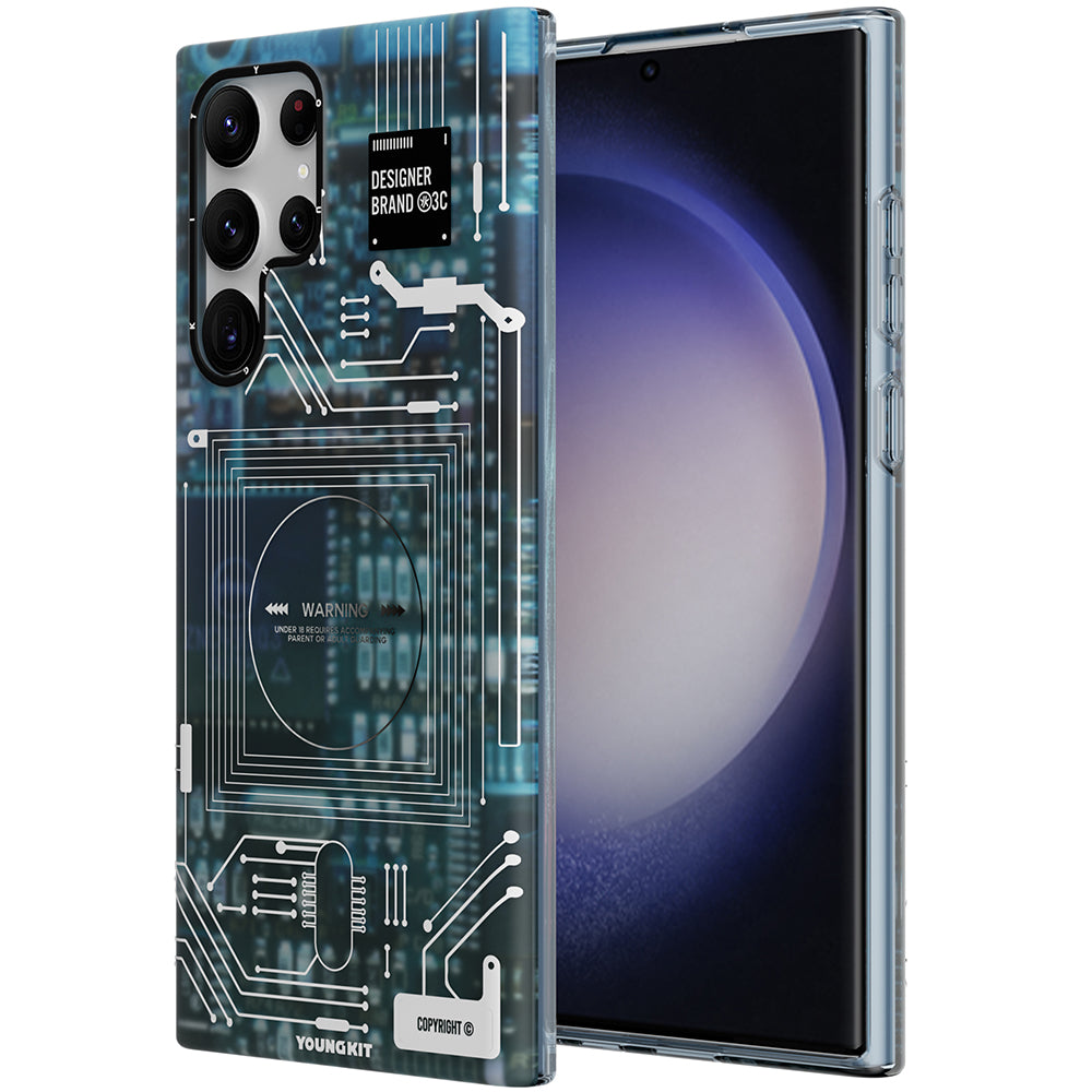 Galaxy S23 Ultra Kılıf YoungKit Technology Serisi Kılıf Mavi