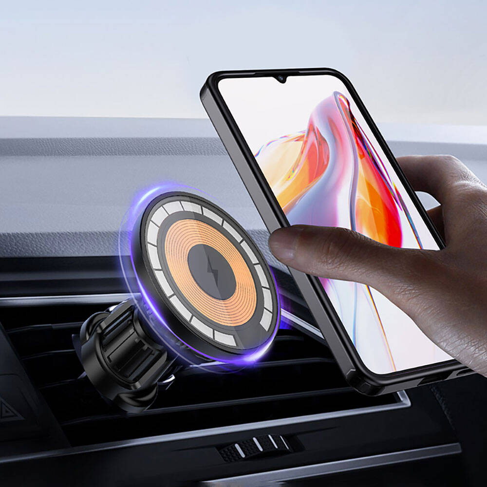 Galaxy S24 Kılıf Aramid Karbon Fiber Magsafe Özellikli Wlons Radison Kılıf Siyah