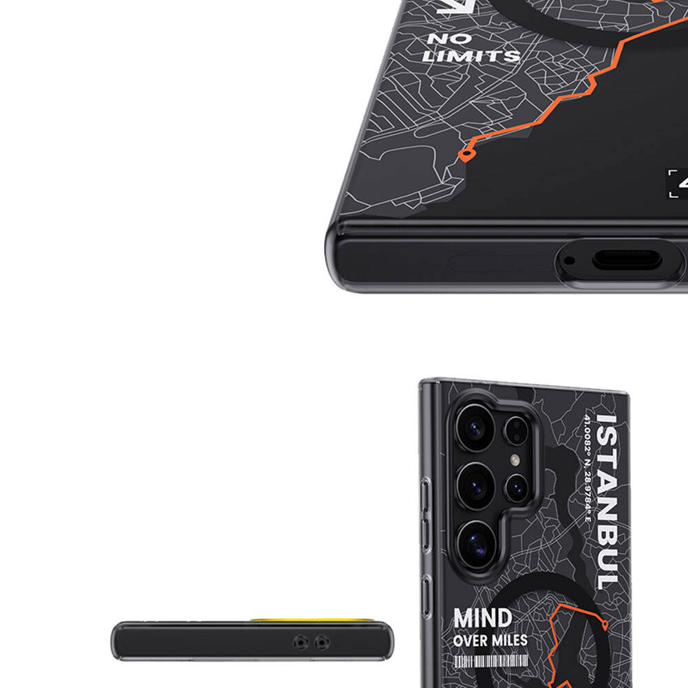 Galaxy S24 Ultra Kılıf Magsafe Şarj Özellikli Benks City Serisi Kılıf Siyah
