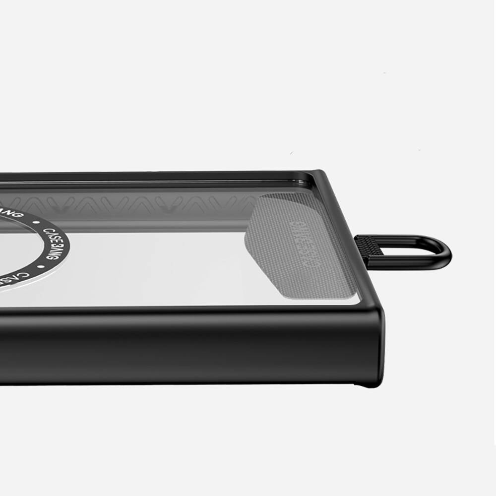 Galaxy S24 Ultra Kılıf Magsafe Şarj Özellikli Casebang Body Frame Kılıf Siyah