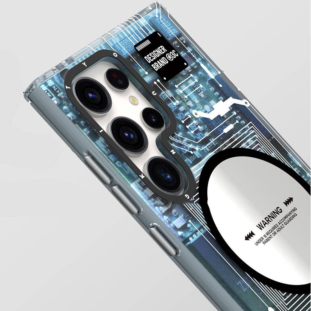 Galaxy S24 Ultra Kılıf Magsafe Şarj Özellikli YoungKit Technology Serisi Kılıf Beyaz