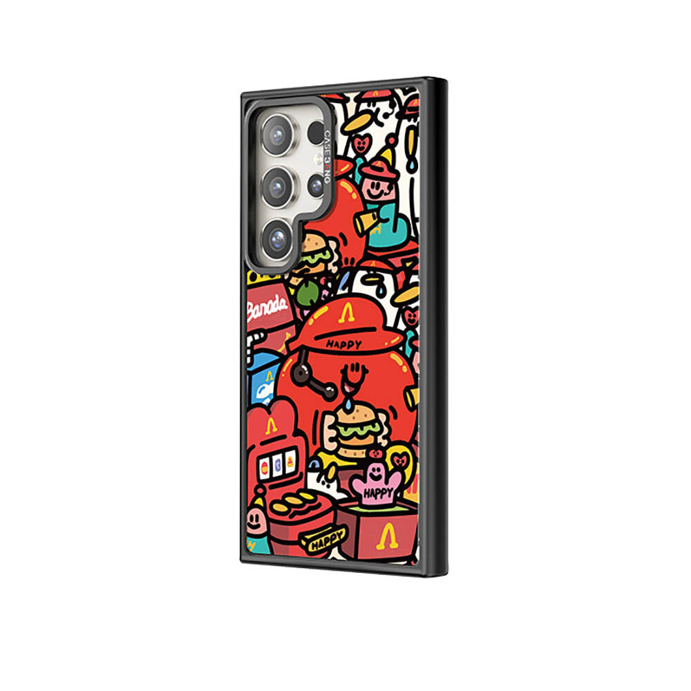 Galaxy S24 Ultra Magsafe Şarj Özellikli Casebang Ahhey Serisi Arka Panel Pembe