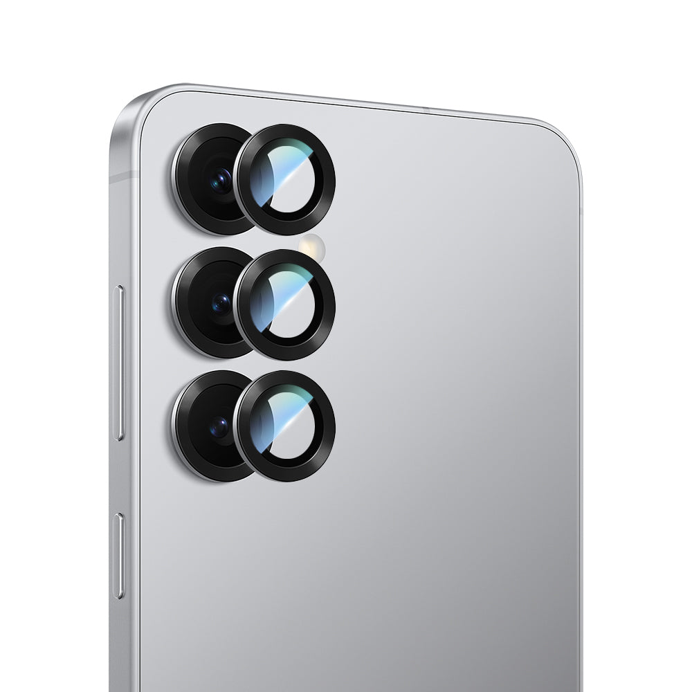 Galaxy S25 CaseWorld Alloy Serisi Oleofobik Anti Reflective Kamera Lens Koruyucu Gümüş