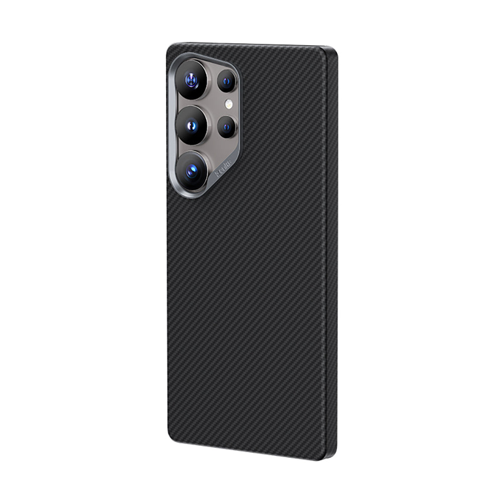 Galaxy S25 Ultra Kılıf Benks Magsafe Şarj Özellikli Magnetik ArmorAir 600D Kevlar Fiber Kılıf Siyah