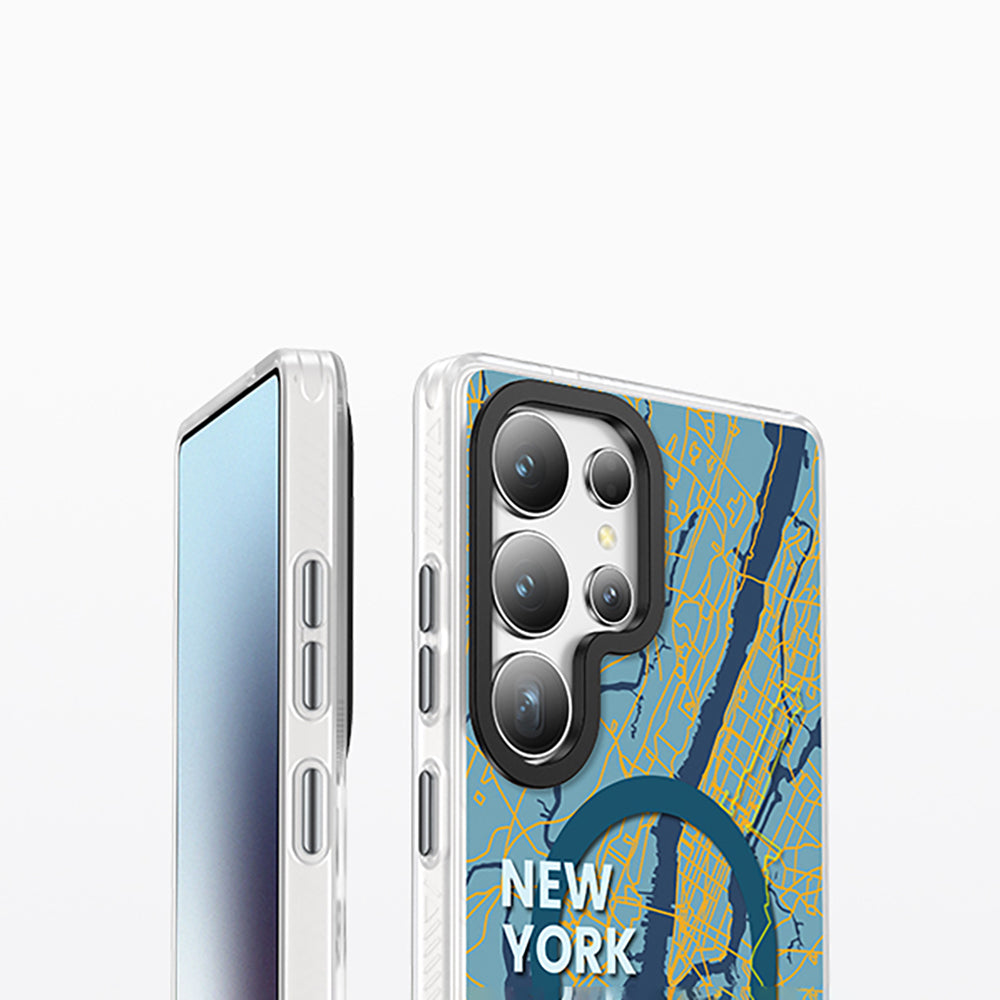 Galaxy S25 Ultra Kılıf Magsafe Şarj Özellikli Benks Dynamic City Serisi Kılıf Siyah
