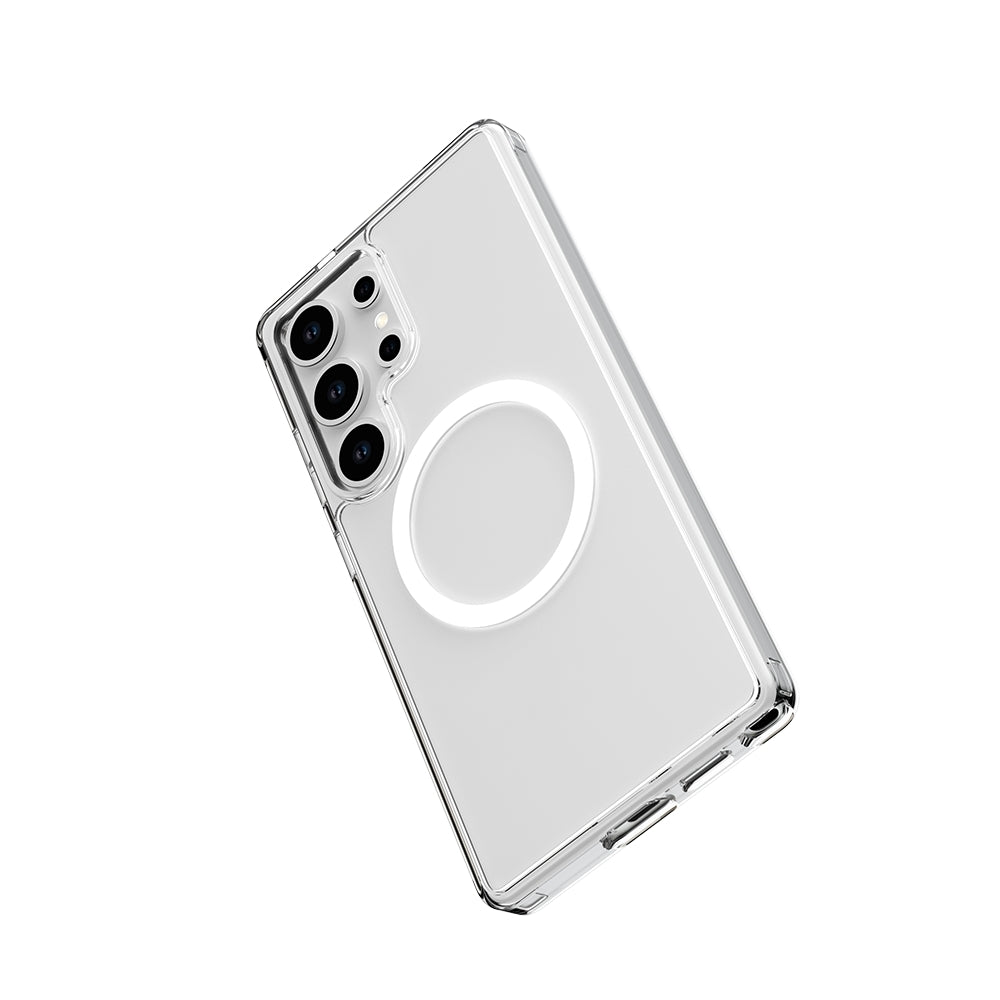 Galaxy S25 Ultra Kılıf Magsafe Şarj Özellikli Raptic Crystal Magsafe Serisi Şeffaf Kapak Şeffaf