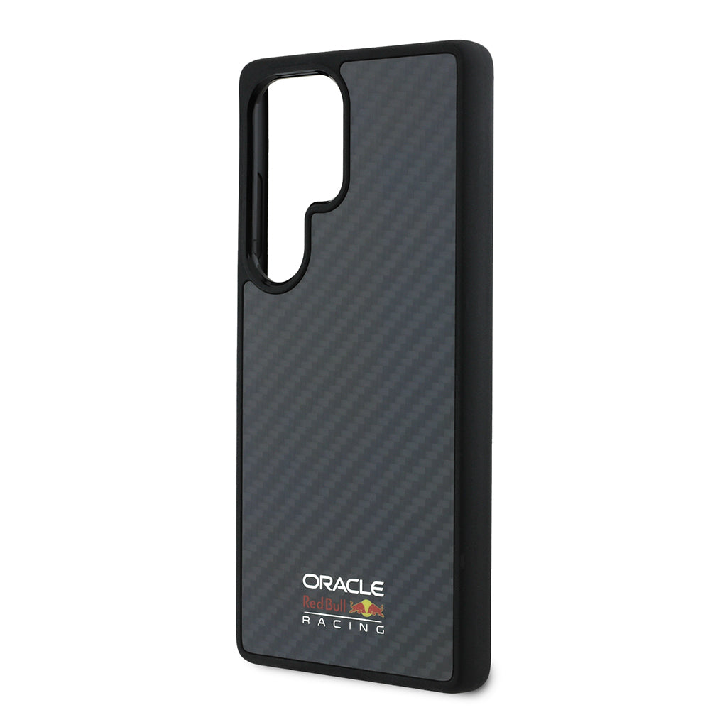Galaxy S25 Ultra Kılıf Redbull Orjinal Lisanslı M-safe Şarj Özellikli Karbon Fiber Tasarımlı Parlayan Logolu Kapak Siyah