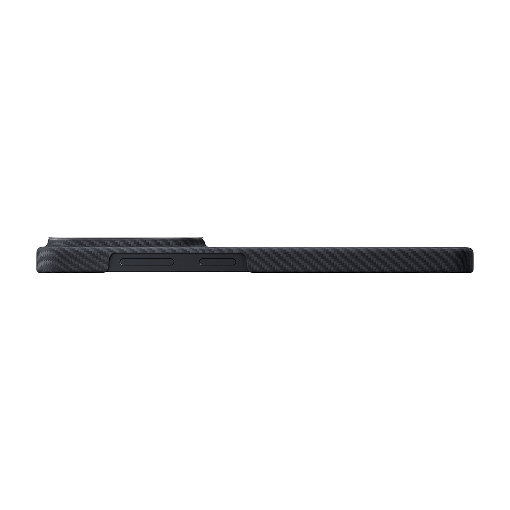 Galaxy S26 Plus Kılıf M-safe Şarj Özellikli 600D Aramid Fiber Pitaka Edge Serisi Black-Grey Twill Kapak Siyah-Gri