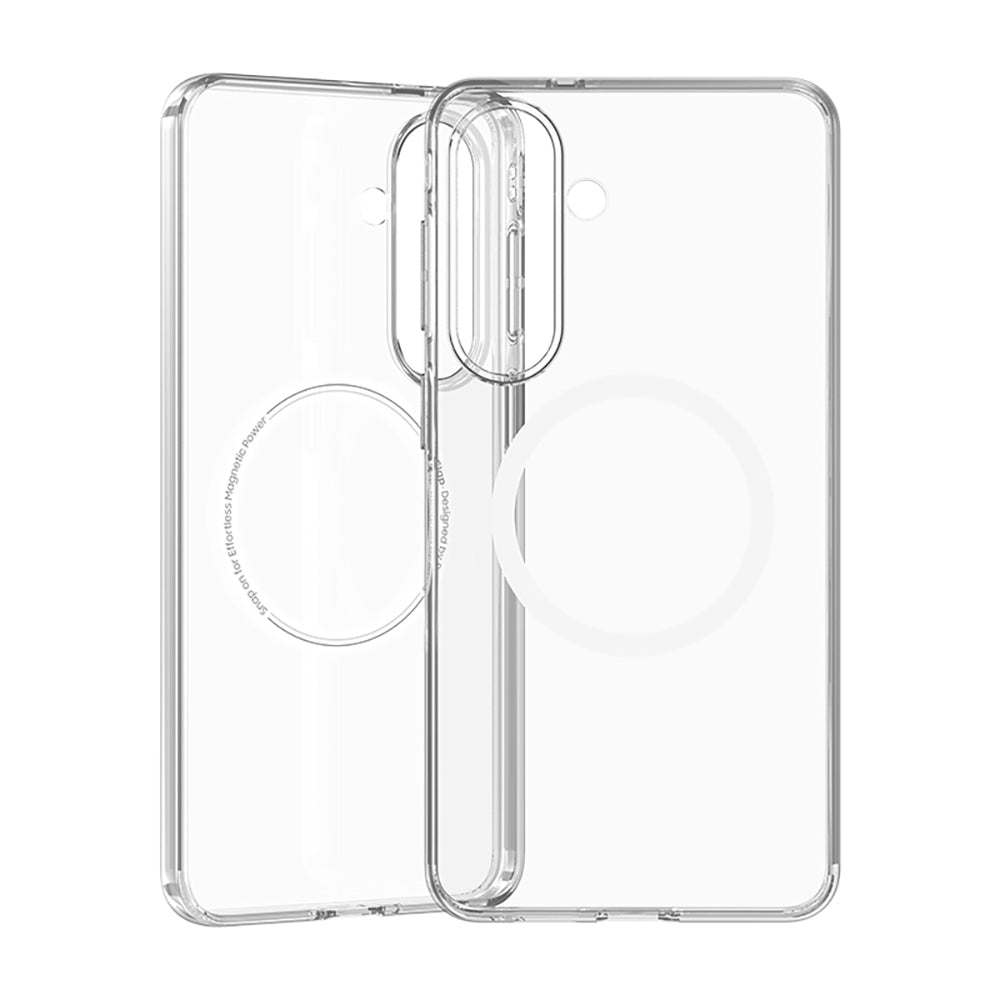 Galaxy S26 Plus Kılıf M-safe Şarj Özellikli Benks Magnetik Crystal Serisi Şeffaf Kapak Şeffaf