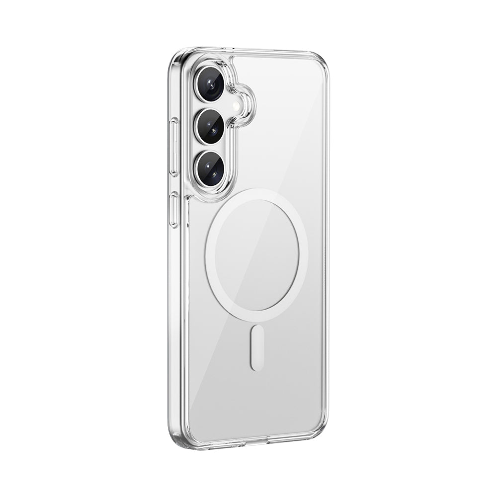 Galaxy S26 Plus Kılıf Wiwu MCC-101 iShield Pro Serisi M-safe Şarj Özellikli Crystal Sert PC Kapak Şeffaf