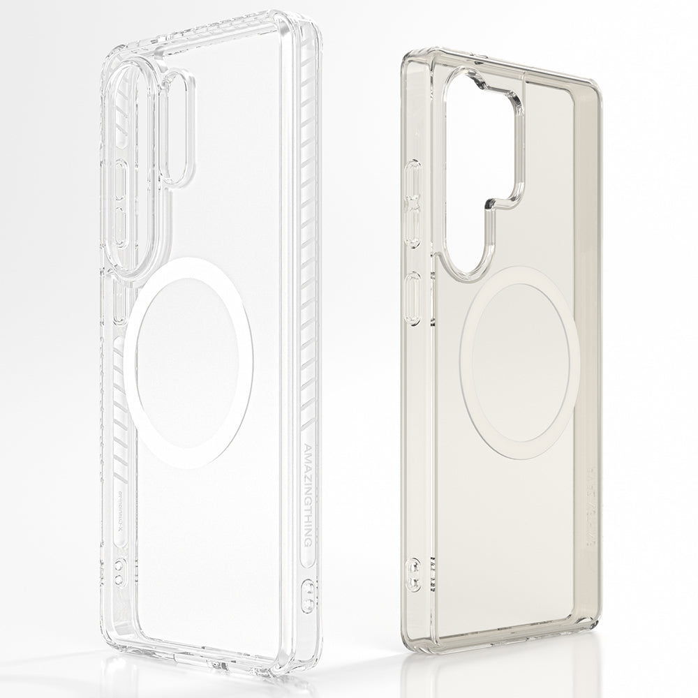 Galaxy S26 Ultra Kılıf M-Safe Şarj Özellikli Airbag Tasarımlı AmazingThing Titan Mag Case Serisi Kapak Şeffaf