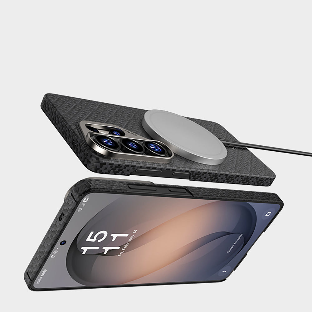 Galaxy S26 Ultra Kılıf M-Safe Şarj Özellikli Benks ArmorAir ArmorGrid Serisi Kevlar Kapak Siyah