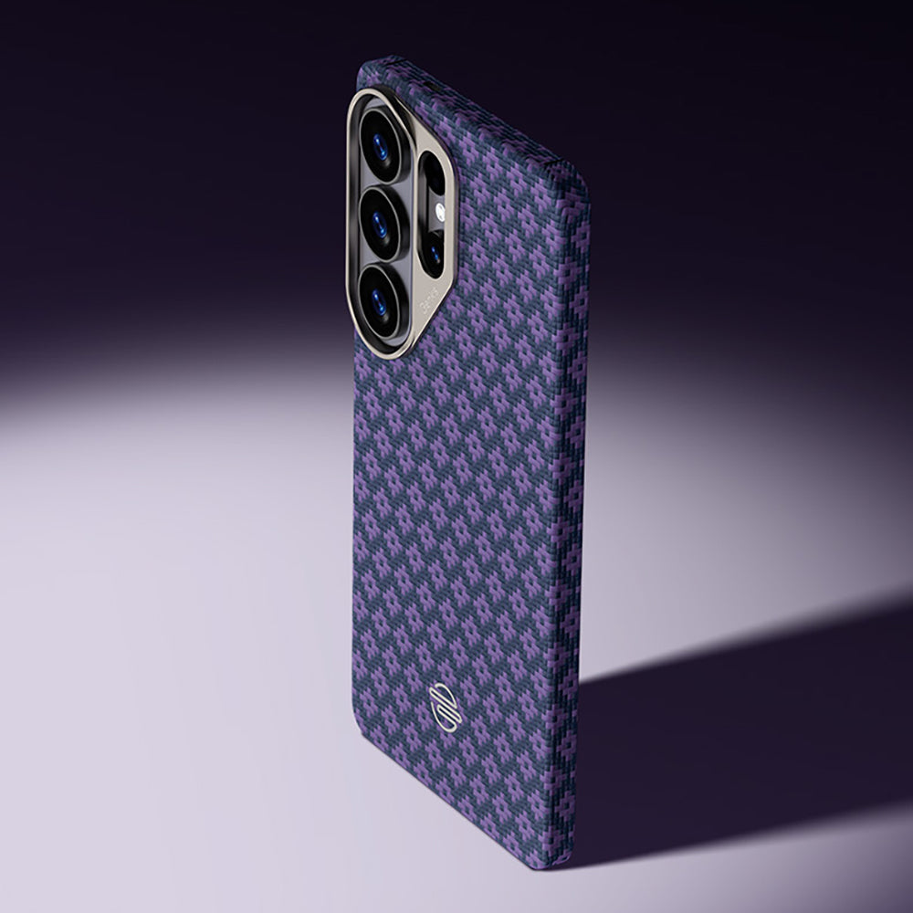 Galaxy S26 Ultra Kılıf M-Safe Şarj Özellikli Benks ArmorAir ArmorGrid Serisi Kevlar Kapak Mor