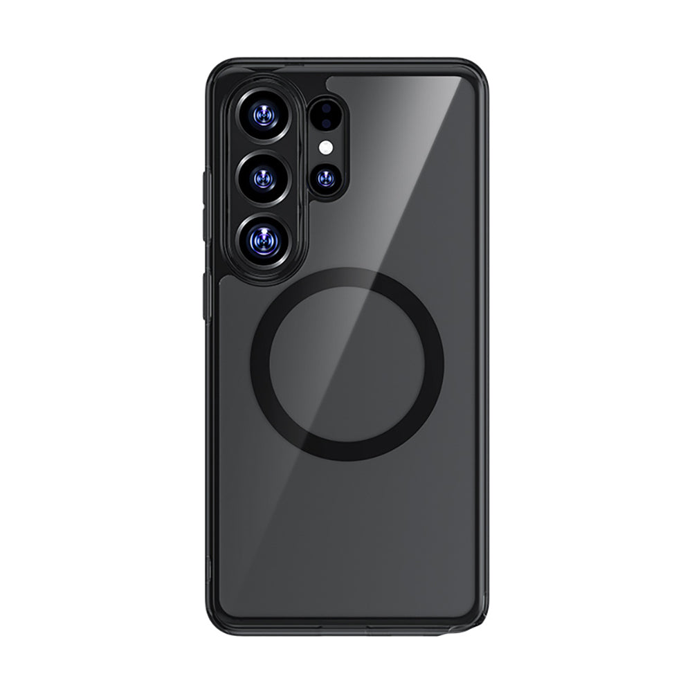 Galaxy S26 Ultra Kılıf M-safe Şarj Özellikli Benks Crystal Serisi Şeffaf Kapak Siyah