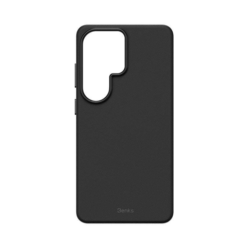 Galaxy S26 Ultra Kılıf M-safe Şarj Özellikli Çizilmeye Dayanıklı Benks VitaPro Serisi PU Deri Kapak Siyah