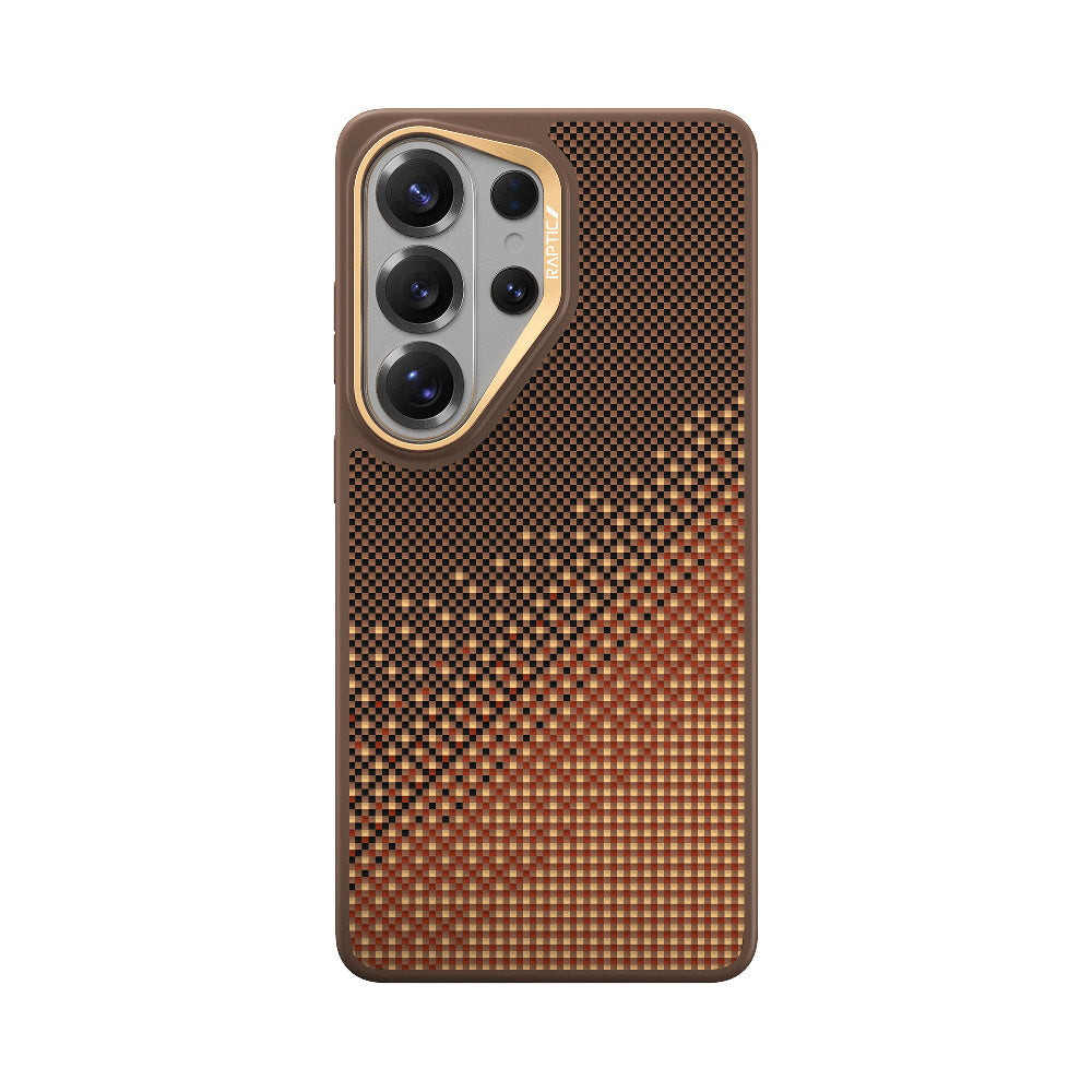 Galaxy S26 Ultra Kılıf M-safe Şarj Özellikli Raptic Aramid Skin Dual Serisi Kapak Kahverengi