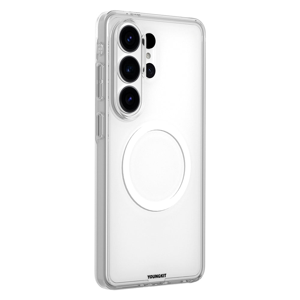 Galaxy S26 Ultra Kılıf M-safe Şarj Özellikli Youngkit Clear Serisi Kapak Şeffaf
