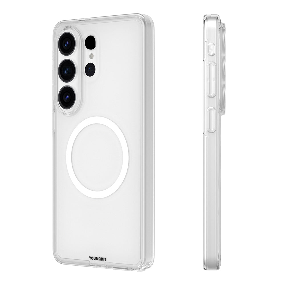 Galaxy S26 Ultra Kılıf M-safe Şarj Özellikli Youngkit Clear Serisi Kapak Şeffaf